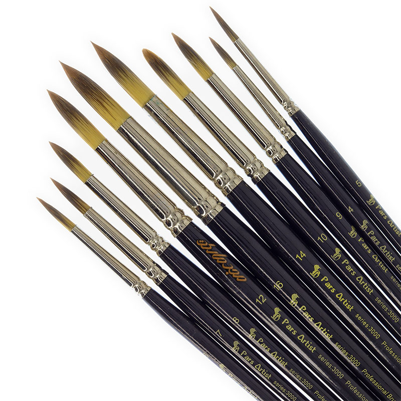 قلم مو سرگرد دسته بلند سری 3000 پارس آرتیست (3)