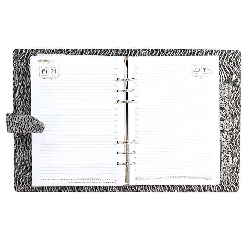 سالنامه (سررسید) 1402 کلاسوری مارال نقره ای کد 239 پاسارگاد (5)