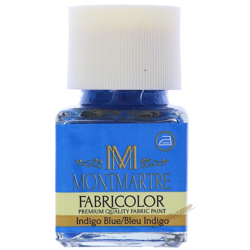 رنگ پارچه آبی نیلی (Indigo Blue) کد 42 مونمارت (2)