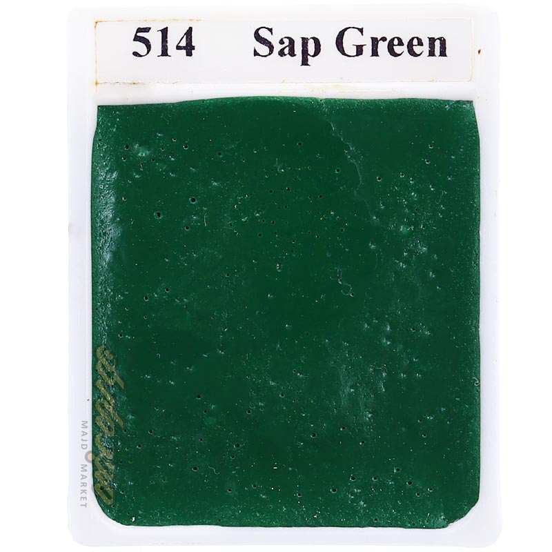 قرص آبرنگ سبز تیره (Sap Green) کد 514 آقامیری