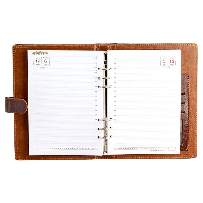 سالنامه (سررسید) 1402 کلاسوری ترمواکتیو زرشکی کد 241 پاسارگاد (5)