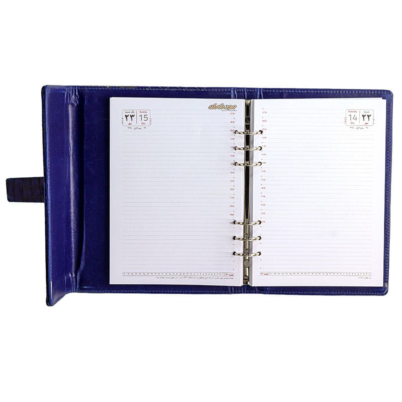 سالنامه (سررسید) 1402 کلاسوری الیگیتور سرمه ای کد 242 پاسارگاد (2)