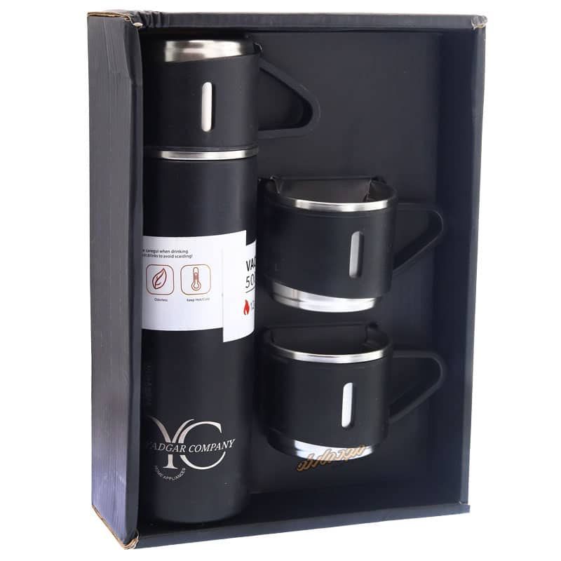 ست فلاسک و فنجان مشکی یادگار کمپانی