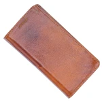 کیف پول کتی چرم دور دوخت قهوه ای دیاکو (4)