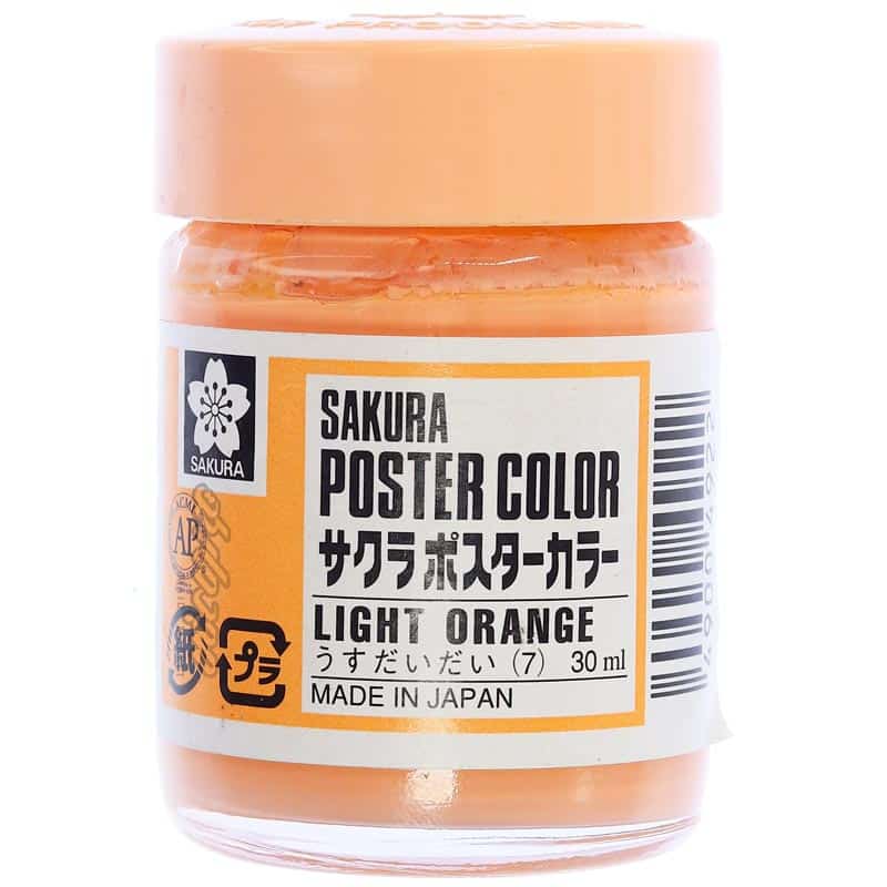 گواش نارنجی روشن (Light Orange) کد 7 ساکورا SAKURA