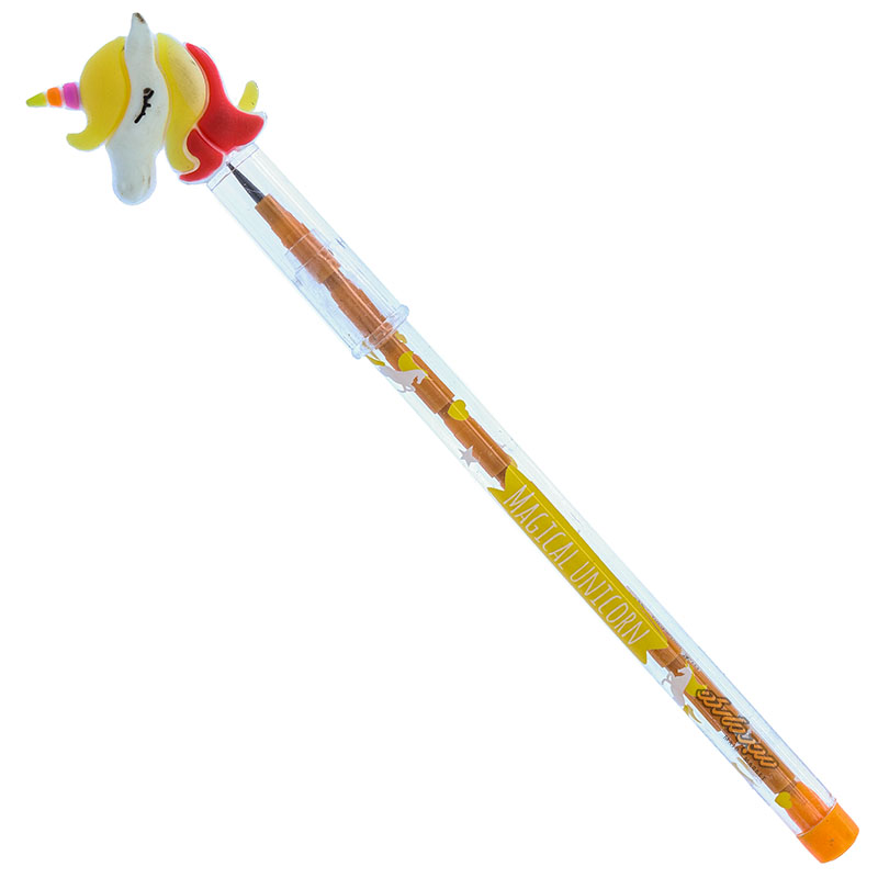 مداد فشنگی فانتزی طرح یونی کورن نارنجی 158