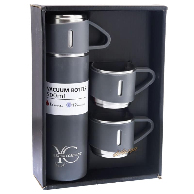 ست فلاسک و فنجان طوسی یادگار کمپانی