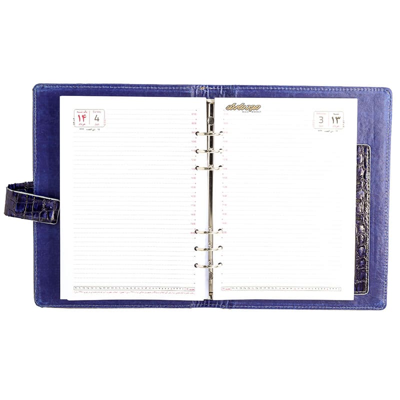 سالنامه (سررسید) 1402 کلاسوری الیگیتور سرمه ای کد 246 پاسارگاد (5)