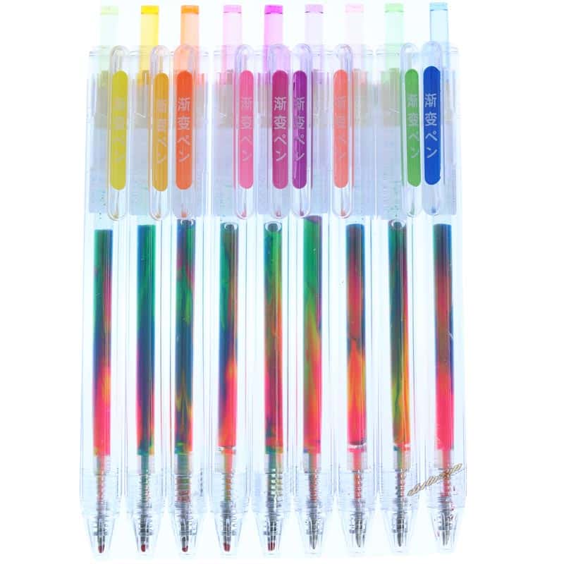 خودکار رنگی فشاری رنگین کمان 9 رنگ 2210 JIANDAN (4)