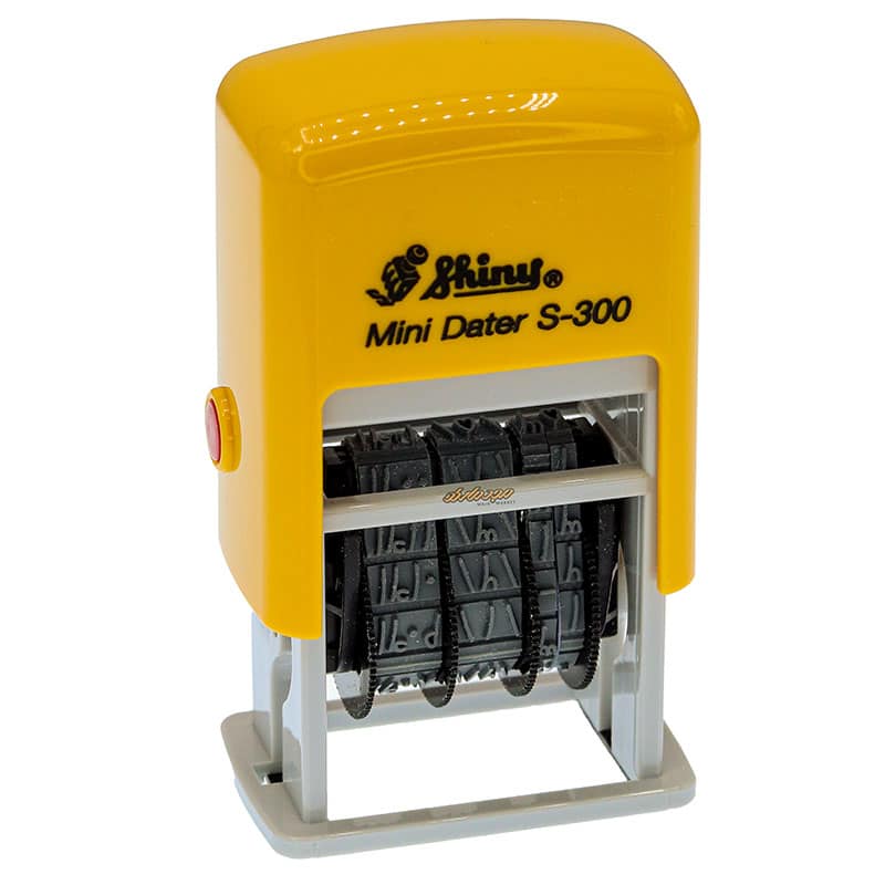 دستگاه مهر تاریخ زن شاینی زرد مدل S-300