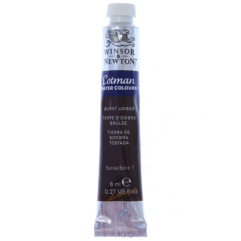آبرنگ تیوپی قهوه ای سوخته (Burnt Umber) کد 076 وینزور WINSOR
