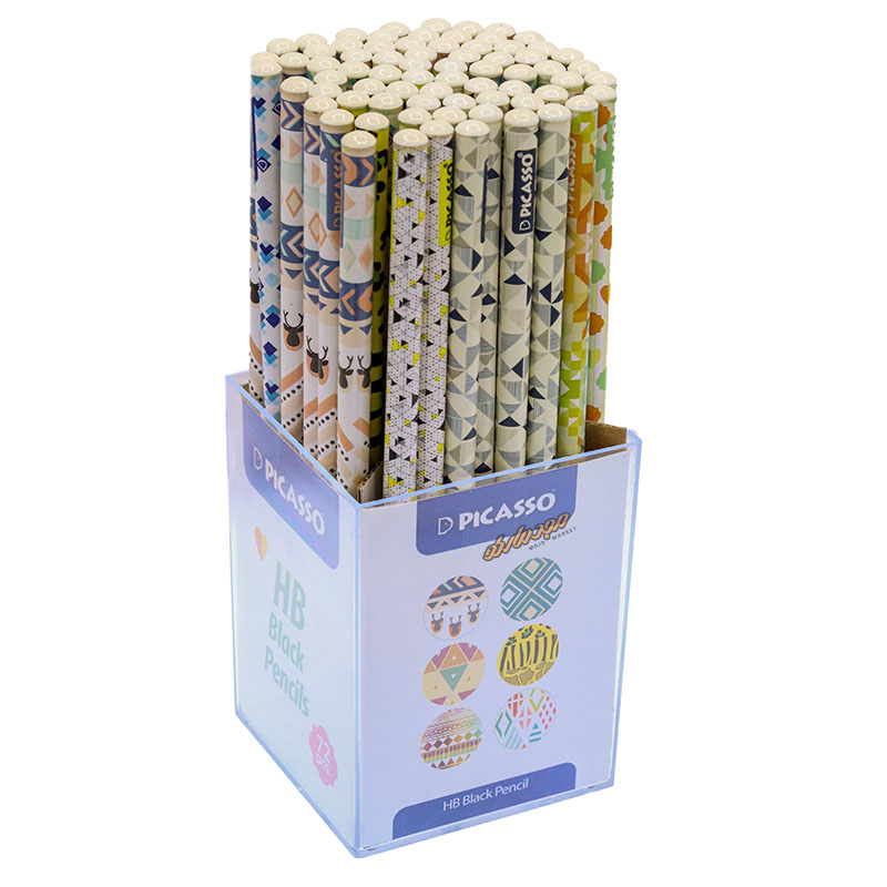مداد مشکی 72 عددی طرح دار پیکاسو (2)