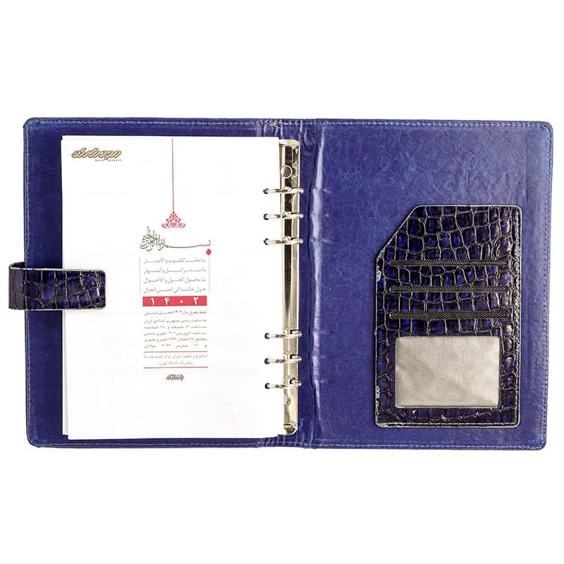 سالنامه (سررسید) 1402 کلاسوری الیگیتور سرمه ای کد 246 پاسارگاد (4)