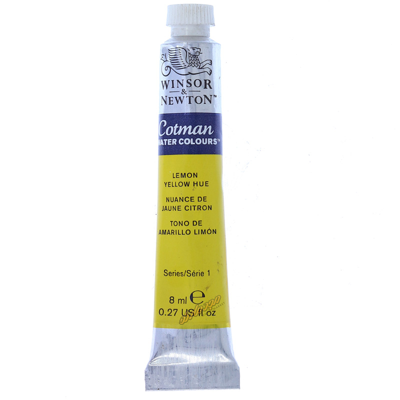 آبرنگ تیوپی زرد لیمویی (Lemon Yellow Hue) کد 346 وینزور WINSOR