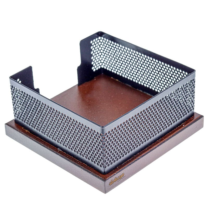 جا یادداشت چوب و فلز قهوه ای تیره شهاب مدل 04 (3)