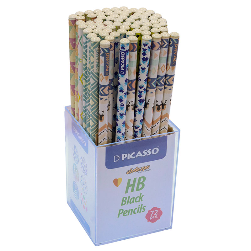 مداد مشکی 72 عددی طرح دار پیکاسو