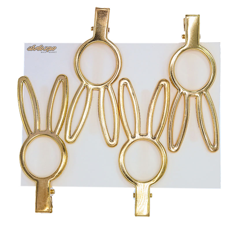 گیره فلزی 4 عددی رزین طرح خرگوش (2)