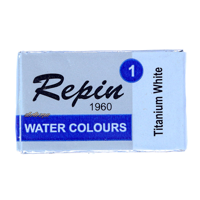 قرص آبرنگ سفید تیتانیوم (Titanium White) کد 1 رپین