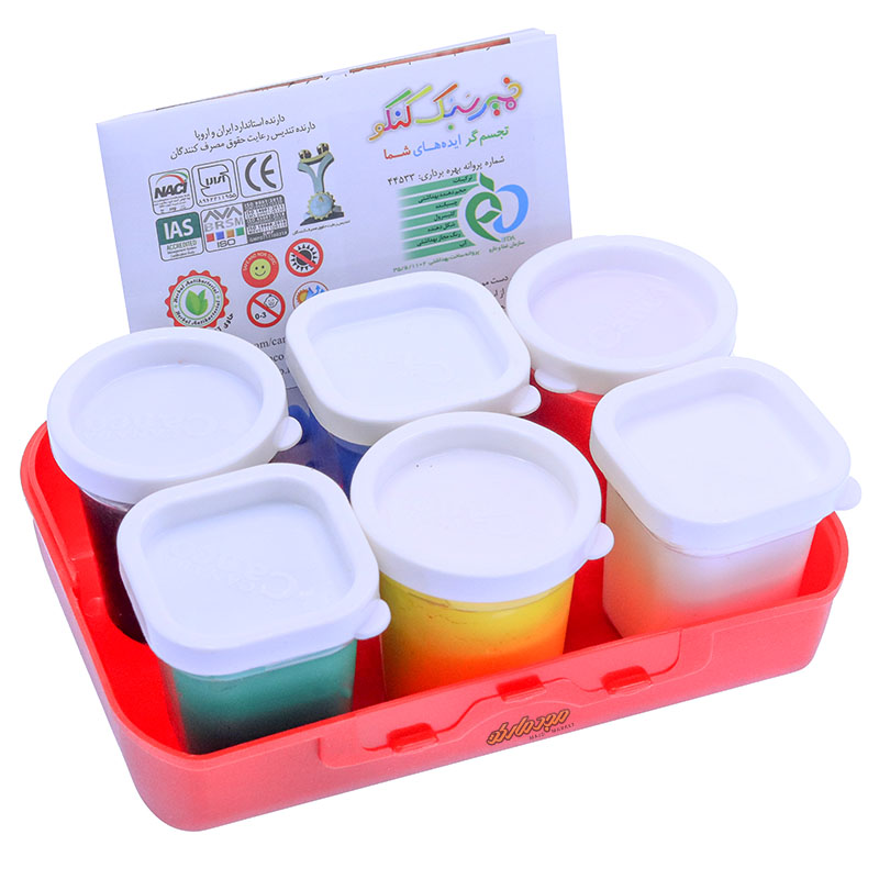 خمیر سبک 6 رنگ قرمز کنکو (1)