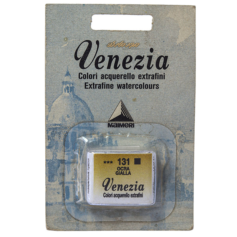 قرص آبرنگ زرد اکر (Yellow Ochre) کد 131 مایمری MAIMERI