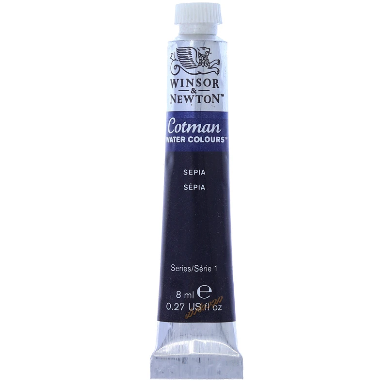 آبرنگ تیوپی قهوه ای سیر (Sepia) کد 609 وینزور WINSOR (2)