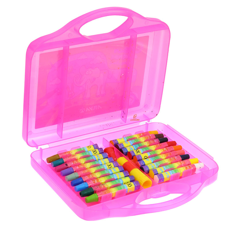 پاستل روغنی 18 رنگ طلقی صورتی آریا (4)