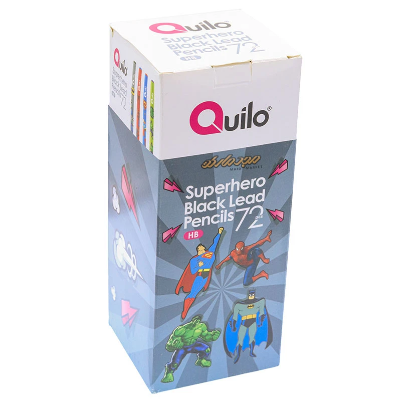 مداد مشکی 72 عددی کویلو طرح SUPER HERO (1)