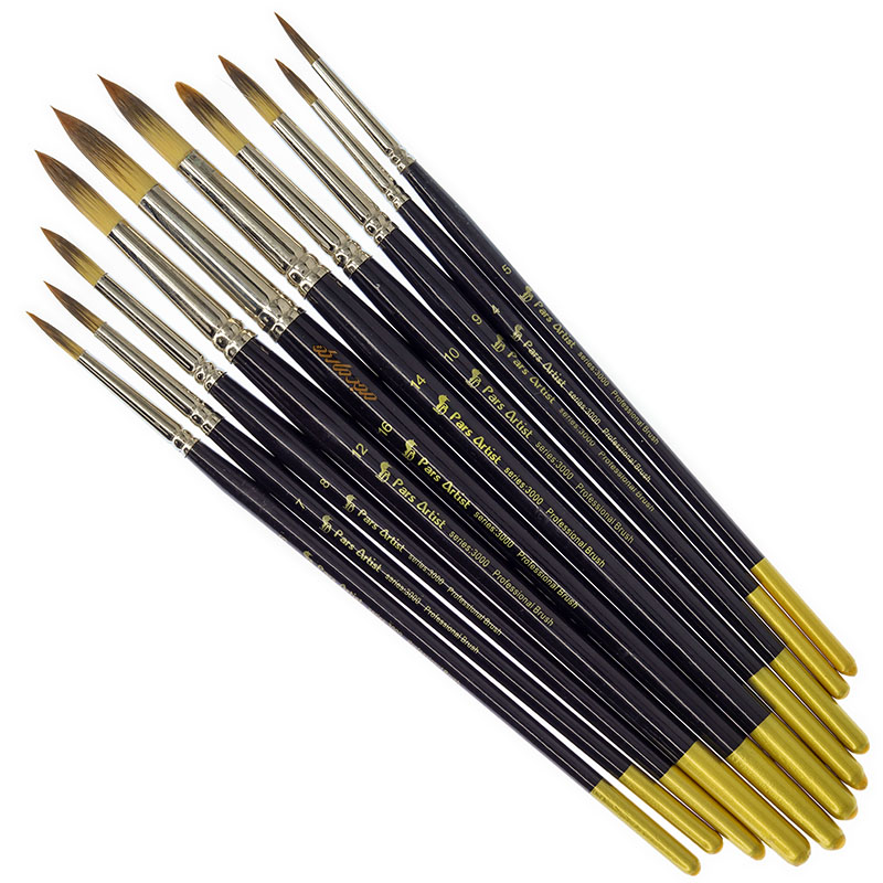 قلم مو سرگرد دسته بلند سری 3000 پارس آرتیست