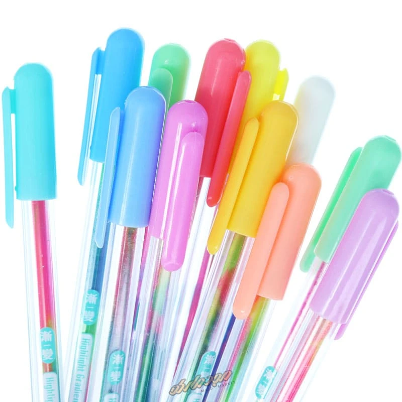 خودکار فانتزی رنگین کمان مات 12 رنگ 2205 JIANDAN (1)