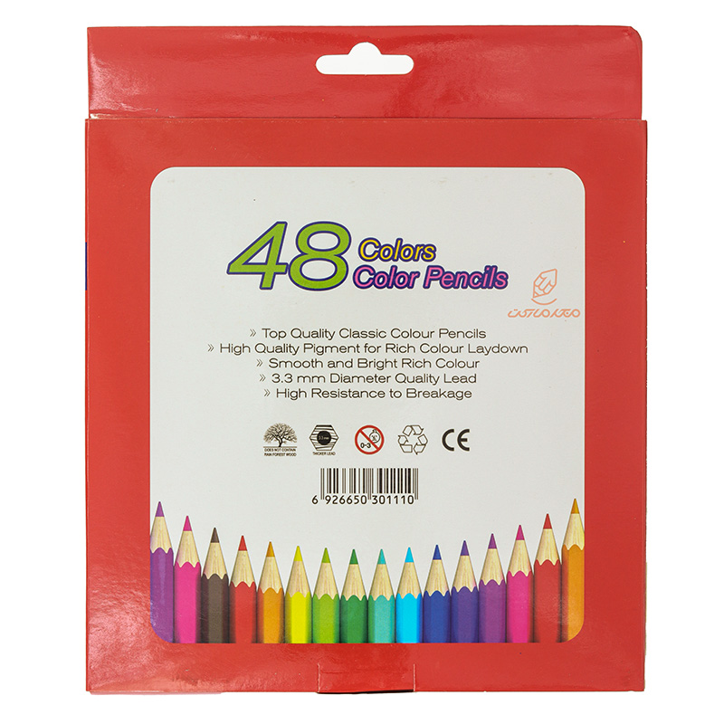 مداد رنگی 48 رنگ جعبه مقوایی طرح خانه های گنبدی اسکول مکس (3)