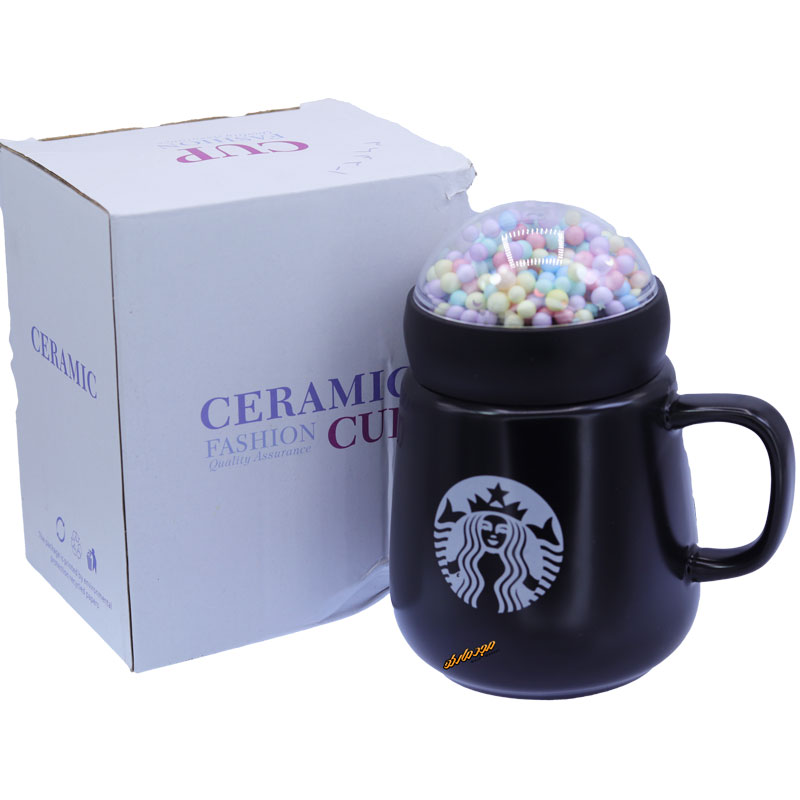 ماگ فانتزی مشکی طرح استار باکس (2)