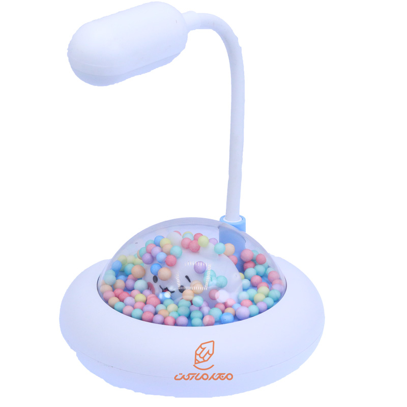 چراغ مطالعه رومیزی Q108 سفید طرح سفینه فانتزی