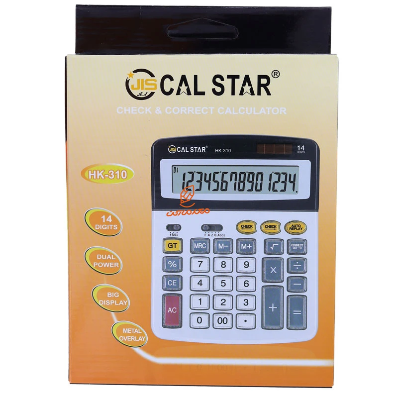 ماشین حساب رومیزی 14 رقم مدل HK-310 کال استار CAL STAR (2)