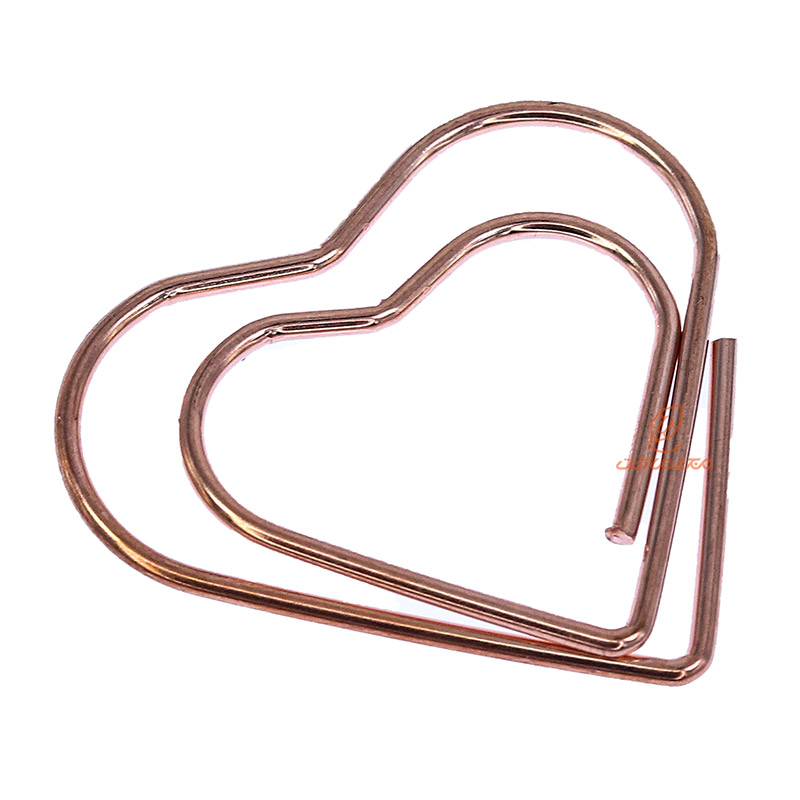 کلیپس فلزی طرح قلب مسی بسته 6 عددی (3)