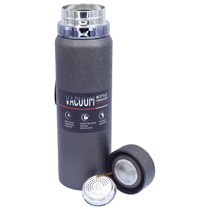 فلاسک طرح چرم ذغالی DIWANGXIN SUS 304 (2)