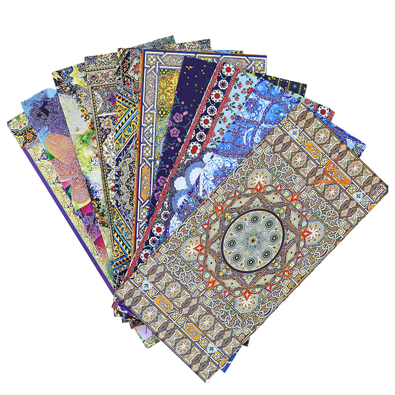 پاکت پول ترمه اکلیلی بسته 10 عددی (طرح جور) (4)