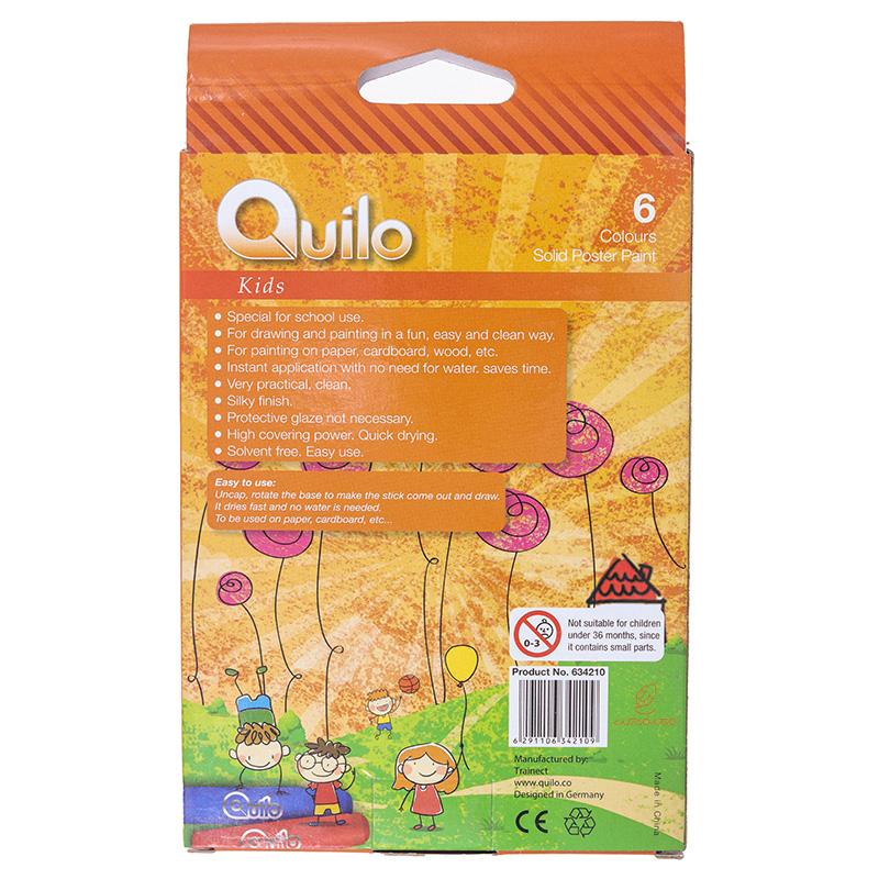 گواش جامد 6 رنگ کویلو QUILO (3)