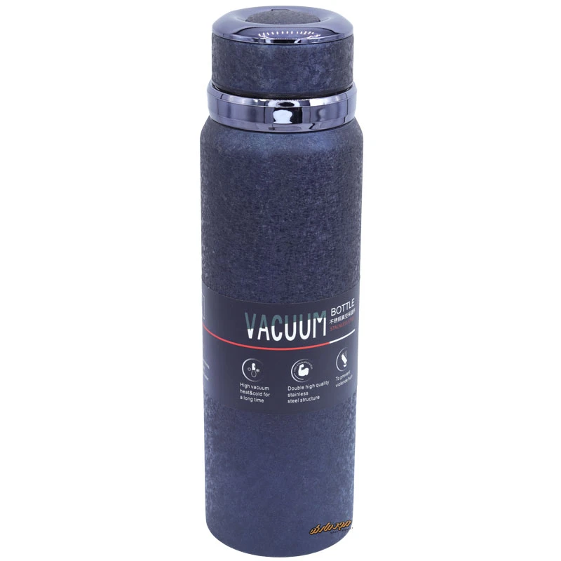 فلاسک طرح چرم سرمه ایSUS 304 (4)