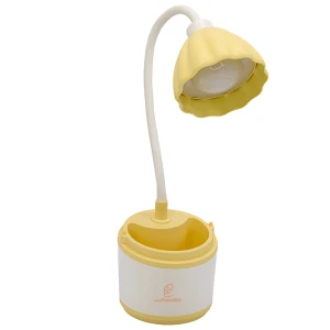 چراغ مطالعه رومیزی طرح گلدانی زرد CS293