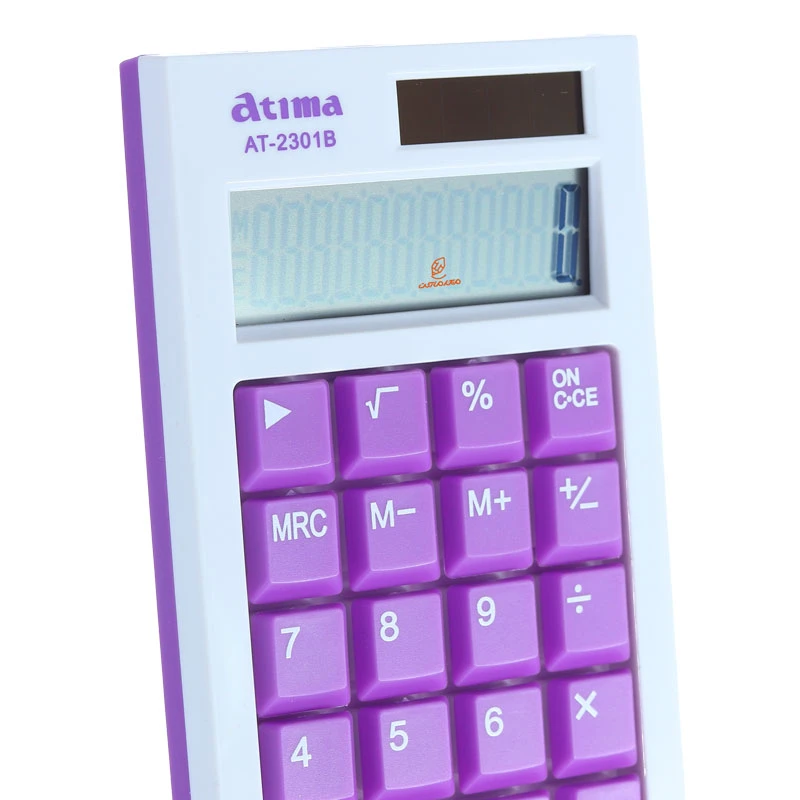 ماشین حساب رومیزی بنفش 12 رقمی مدل AT-2301B آتیما ATIMA (1)