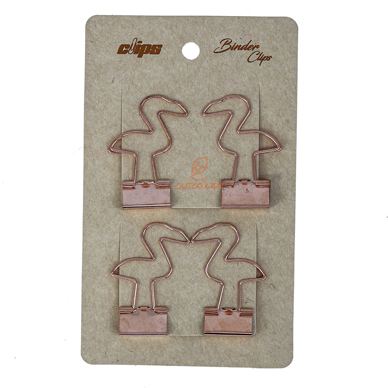 گیره فلزی فانتزی طرح فلامینو بسته 4 عددی