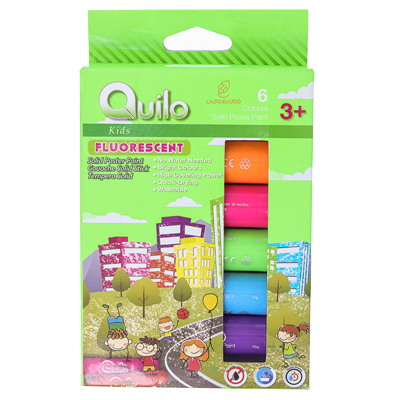 گواش جامد 6 رنگ فلورسنت کویلو QUILO