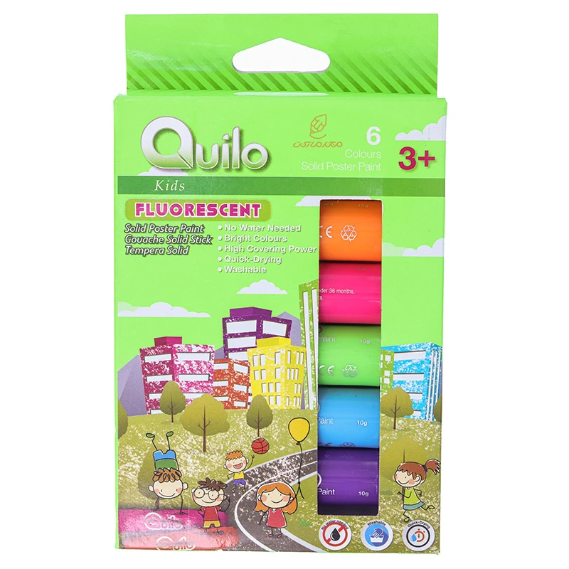گواش جامد 6 رنگ فلورسنت کویلو QUILO (1)