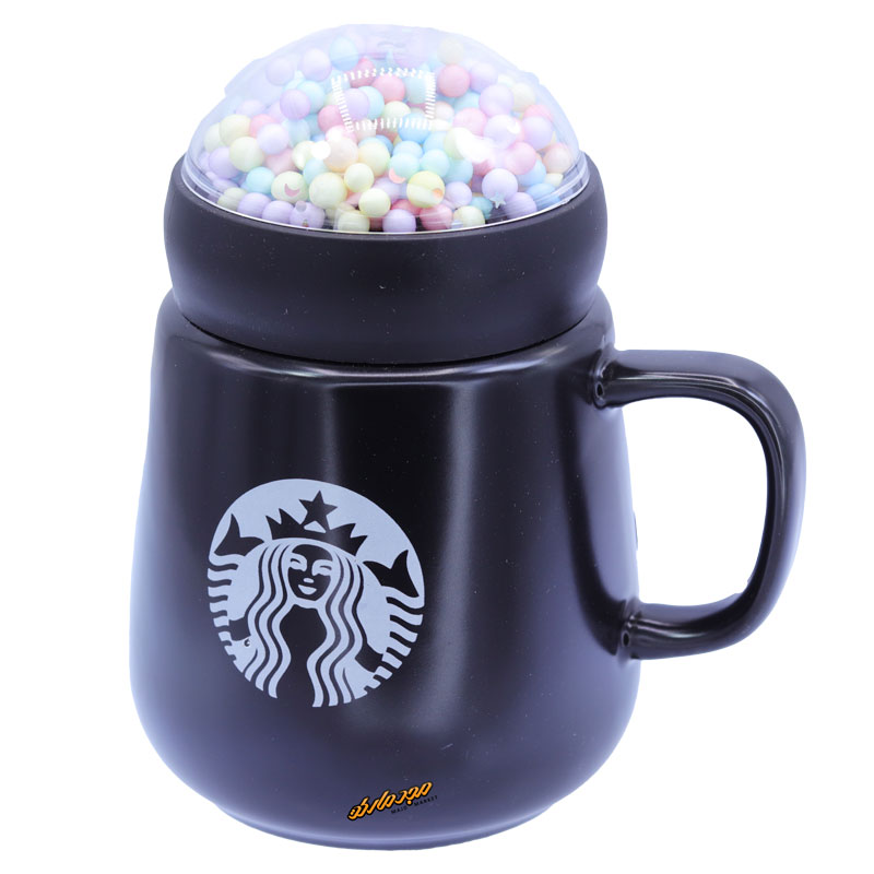 ماگ فانتزی مشکی طرح استار باکس