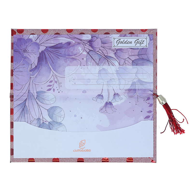 پاکت پول اکلیلی منگوله دار طرح خالدار قرمز (1)