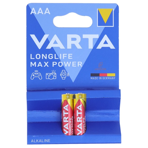 باتری نیم قلمی لانگ لایف مکس پاور 2 عددی قرمز وارتا VARTA (2)