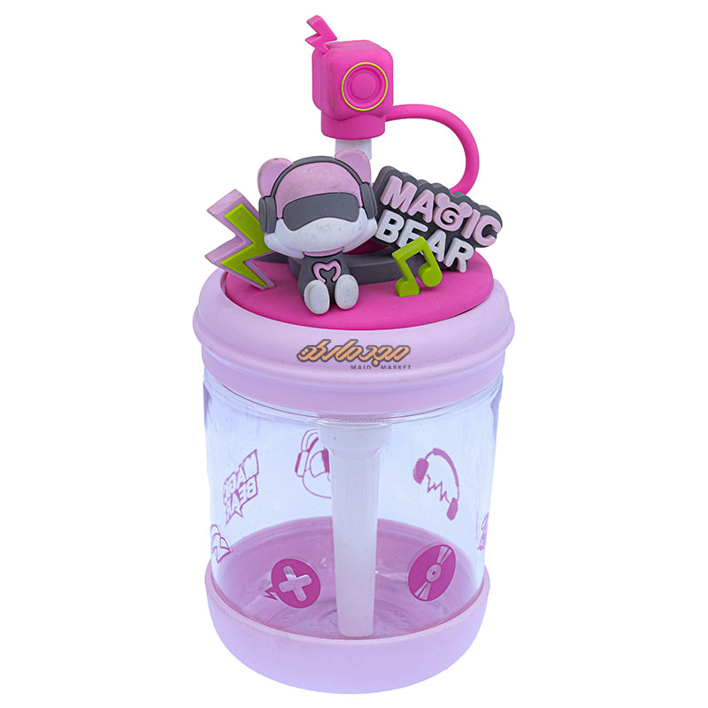 قمقمه صورتی طرح موزیکال MAGIC BEAR (2)