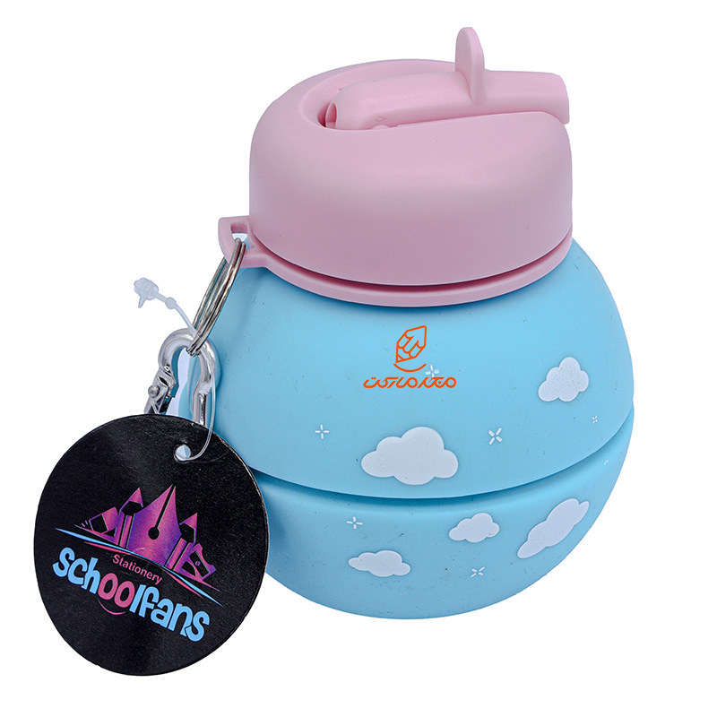 قمقمه تاشو سیلیکونی طرح آسمان کد 9315 SCHOOLFANS