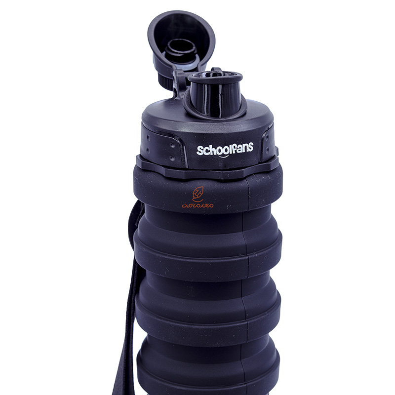 قمقمه سیلیکونی آکاردئونی مشکی کد 9320 SCHOOLFANS (5)