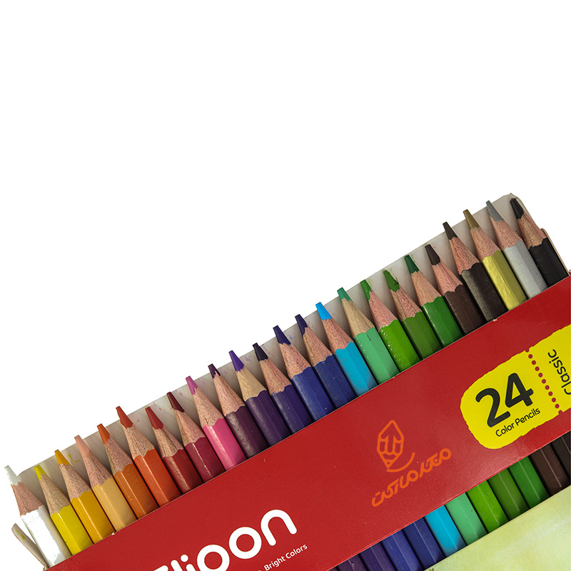 مداد رنگی 24 رنگ جعبه مقوایی طرح روباه الیپون ELIPON (4)